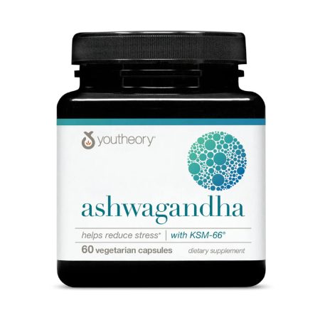 Youtheory, Ashwagandha Ksm-66, 60 Vegetarian Capsules