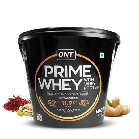 QNT PRIME WHEY TRIPLE BLEND ISOLATE PROTEIN | KESAR KAJU PISTA, 4 KG