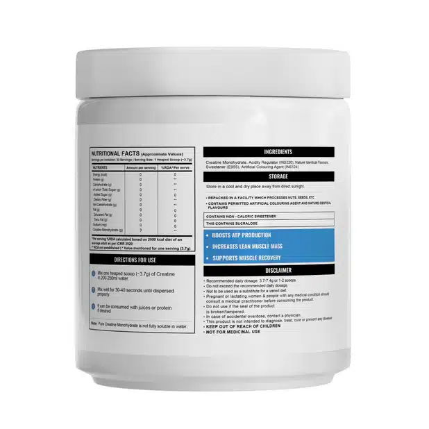Wellcore - Pure Micronised Creatine Monohydrate (122g, 33 Servings) Fruit Fusion - Image 2