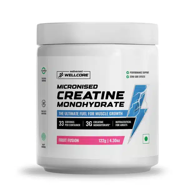 Wellcore - Pure Micronised Creatine Monohydrate (122g, 33 Servings) Fruit Fusion