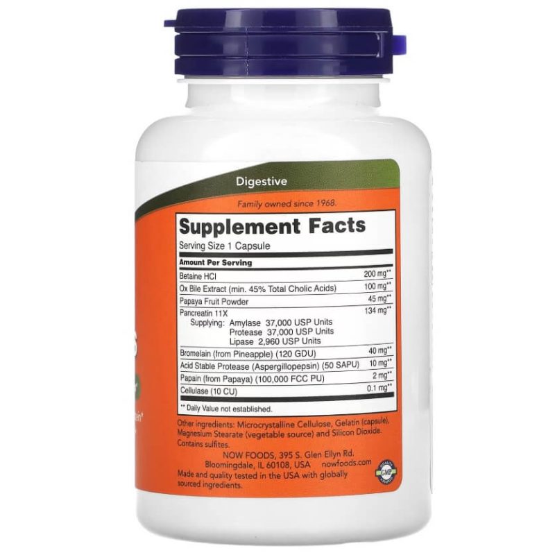 NOW Foods, Super Enzymes, 90 Capsules - Image 2