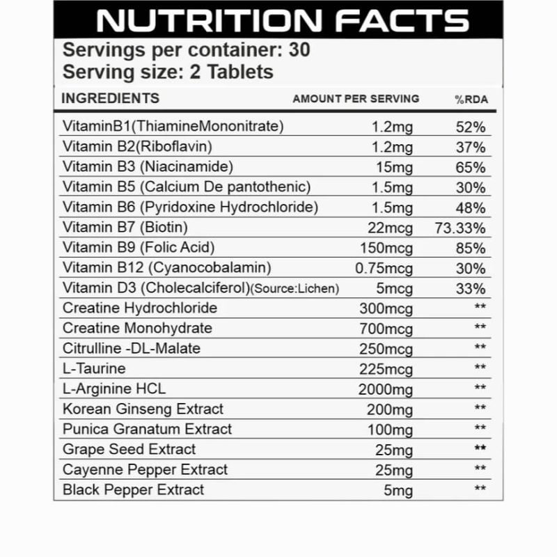 Ripped Up Nutrition - Vein Rage-Nitric Oxide Stimulator - Image 2