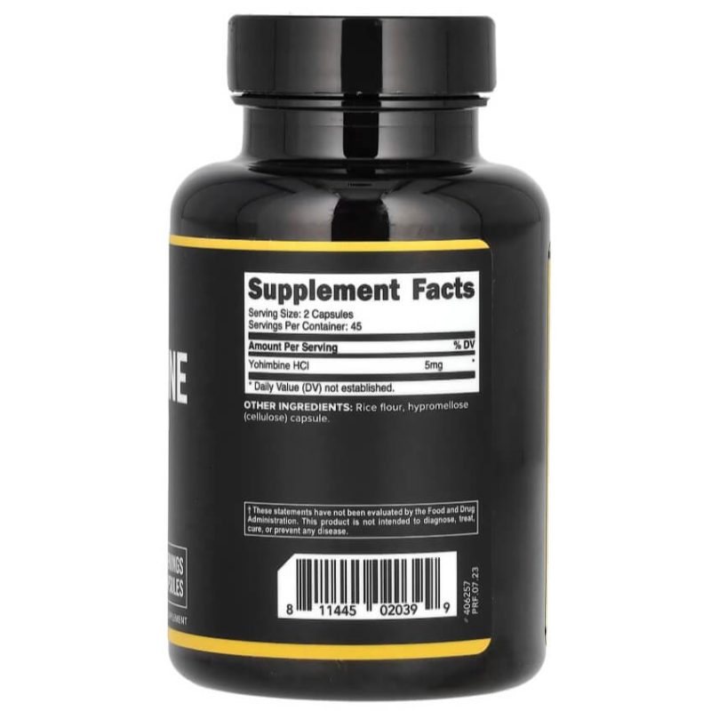 Primaforce, Yohimbine HCl, 2.5 mg , 90 Capsules - Image 2