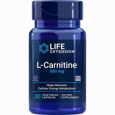 Life Extension, L-Carnitine, 500 mg, 30 Vegetarian Capsules