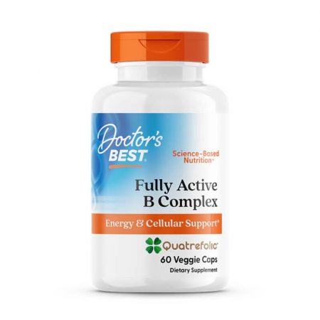 Doctor's Best Fully Active B Complex with Quatrefolic, 60 Veggie Caps