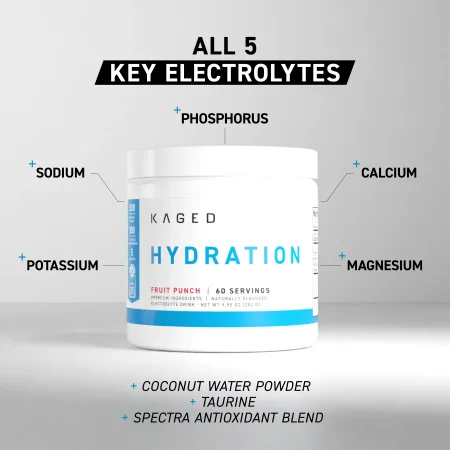 Kaged Hydra-Charge – Premium Electrolyte Hydration | 60 Servings